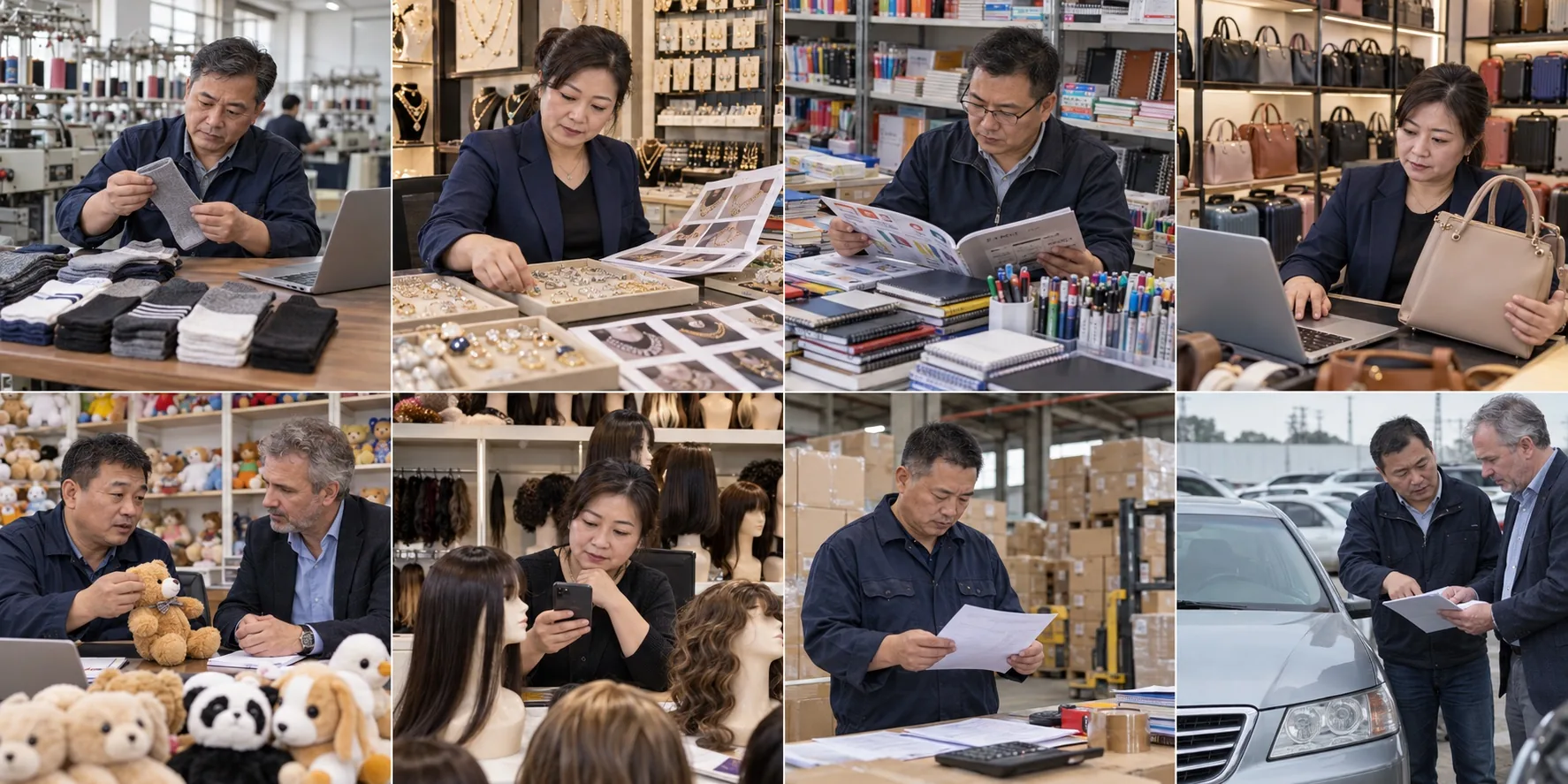 袜业经营者业务场景示意，非客户案例